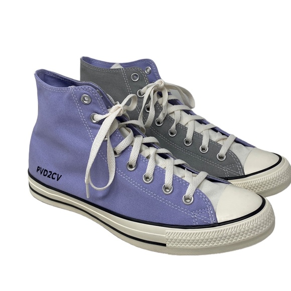 Converse Chuck Taylor Shoe High Top Gray Violet Canvas Men's Custom 152620C-WWVW - Picture 5 of 9